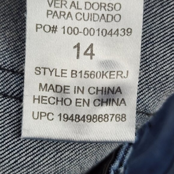 Democracy Jeans Women 14 Blue AB Solution Vintage Stretch Distressed Denim 32x30 - Picture 11 of 11